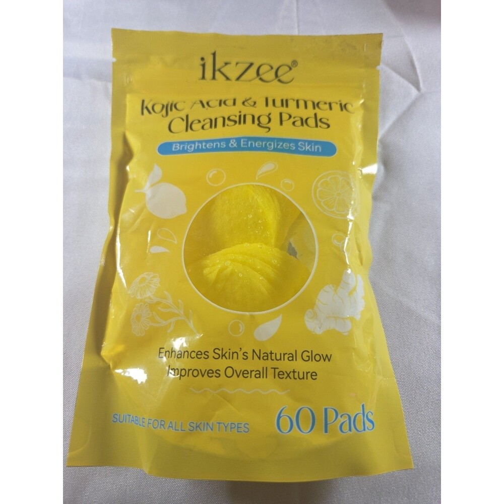 Ikzee Kojic acid and turmeric cleansing pads 60 count 3/2027